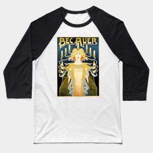 BEC AUER 1896 Incandescent Gas Light by Art Nouveau Artist Henri Privat Livemont Baseball T-Shirt